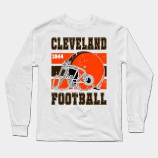 Cleveland Retro Football Long Sleeve T-Shirt